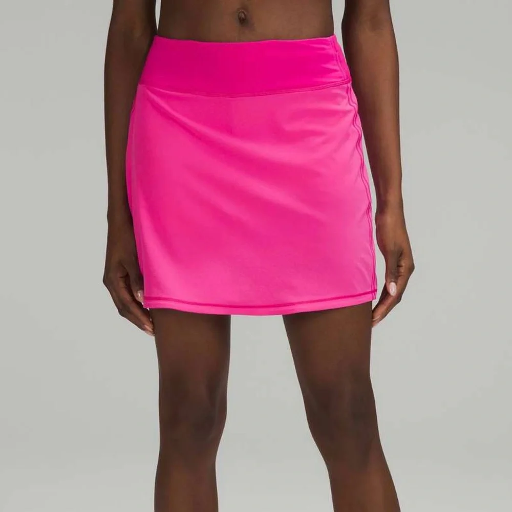 Lululemon Pace Rival Mid-Rise Skirt Extra Long Pleated Lined Skort Zip Pocket - Picture 2 of 7